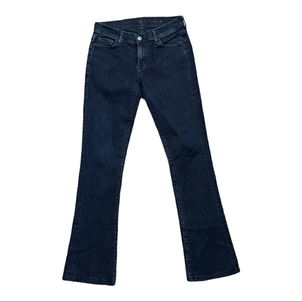 7 FOR ALL MANKIND Blue dark wash Rocker Boot Jeans. Size 28